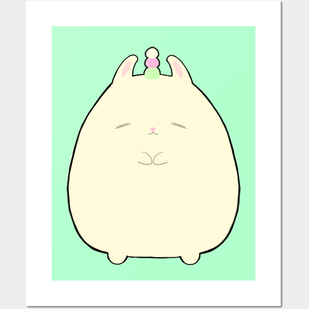 Dango Bunny Wall Art by CITROPICALL